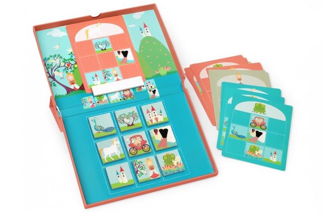 Gra z magnesami na logikę Edulogic Scratch księżniczki i jednorożce